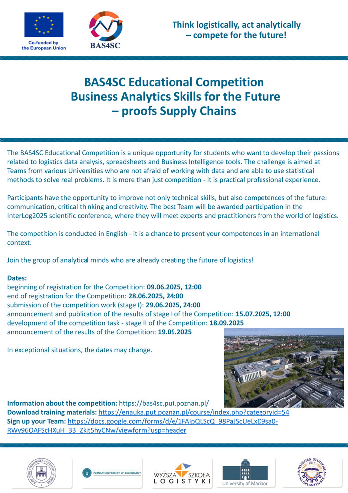 Plakat promujący konkurs edukacyjny BAS4SC
