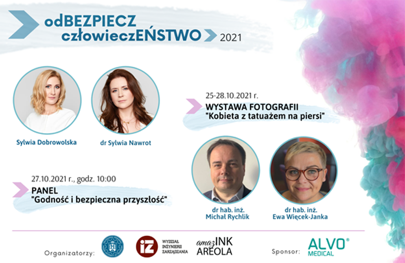 Plakat promujący panel "Odbezpiecz człowieczeństwo"