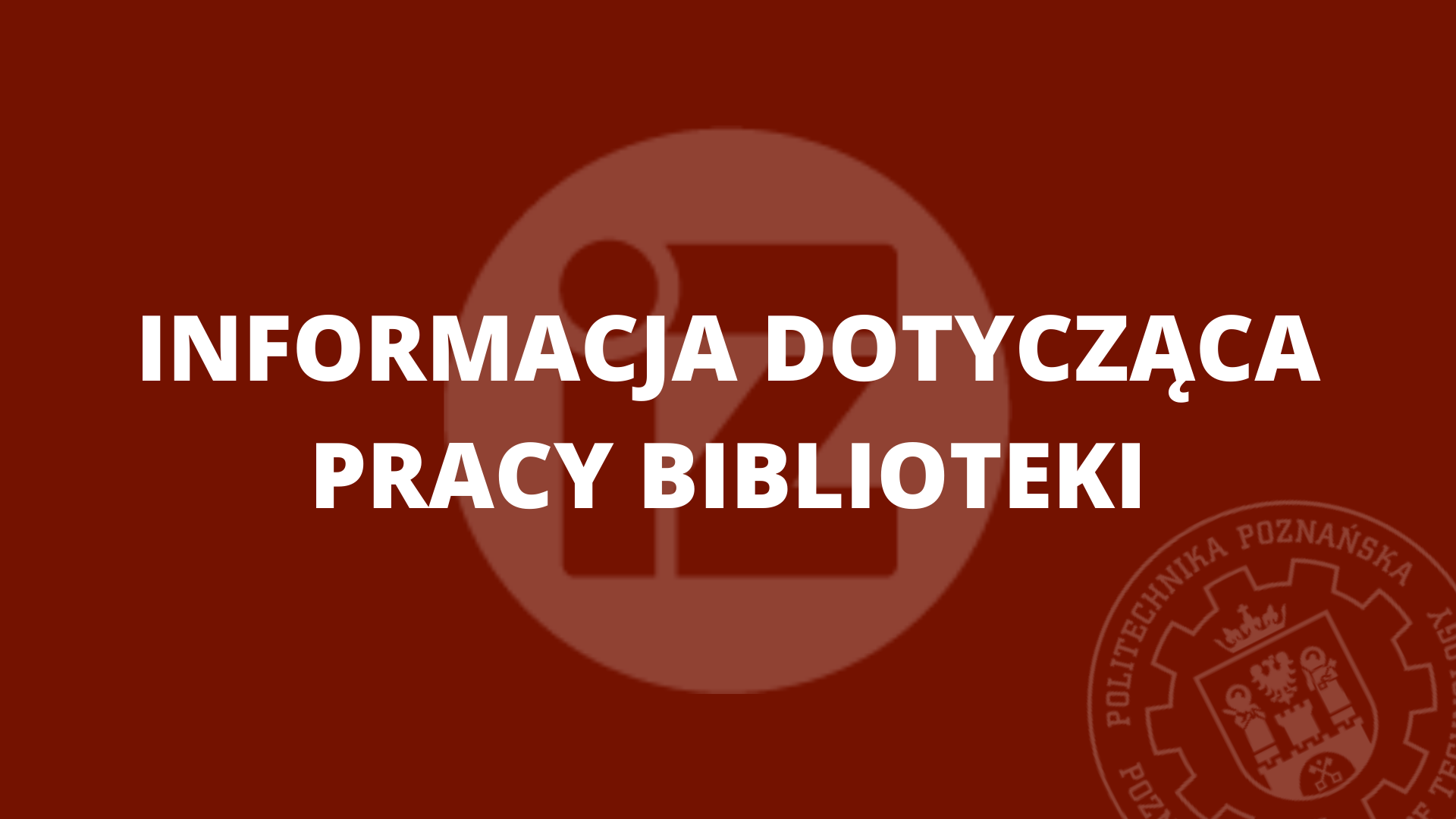 grafika Informująca o pracy biblioteki