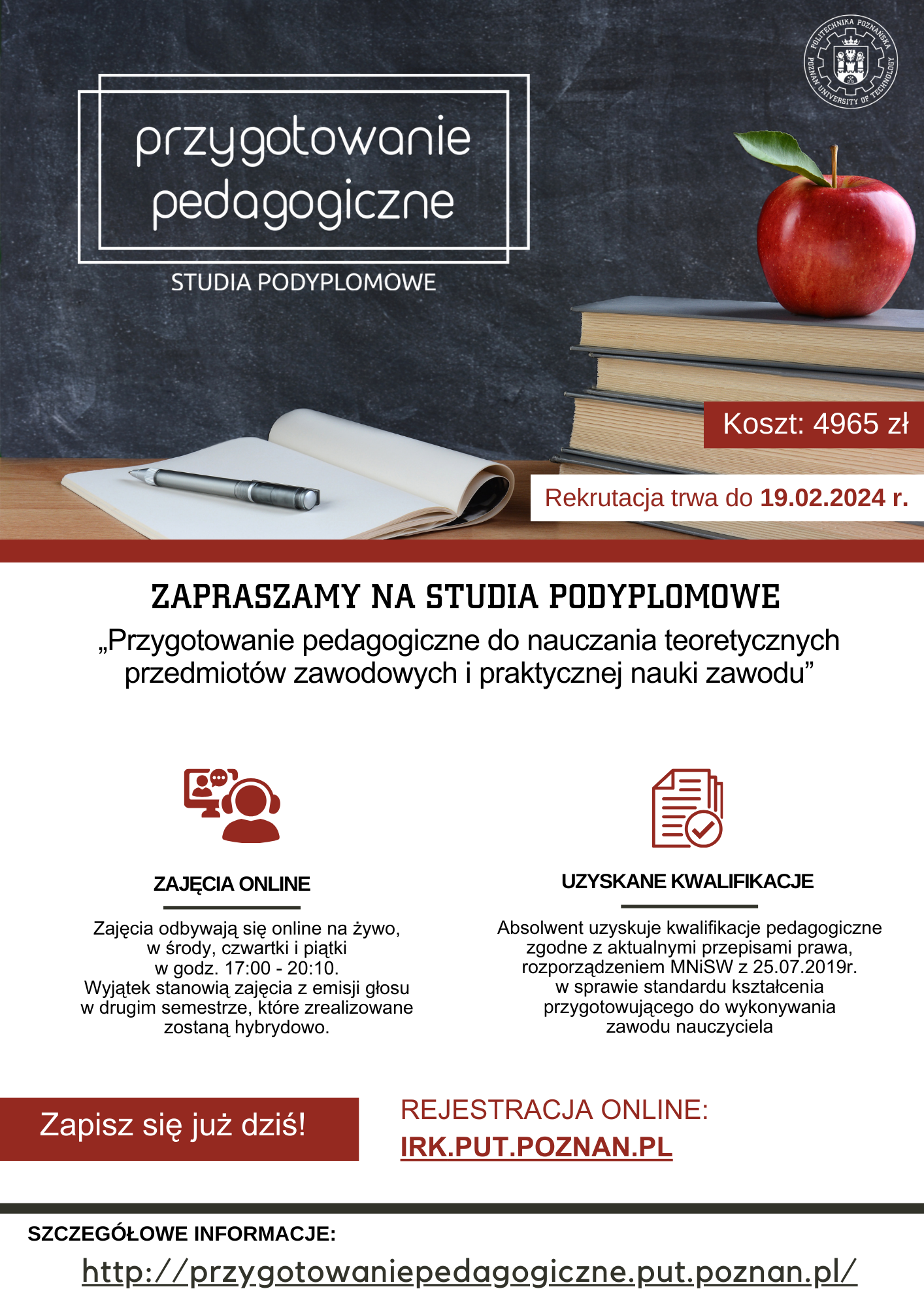 Przygotowanie Pedagogiczne - studia podyplomowe