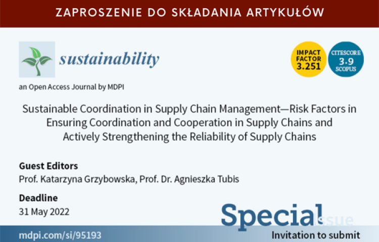 Zaproszenie do składania artykułów – Sustainability