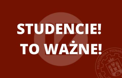 studencie to ważne - komunikat