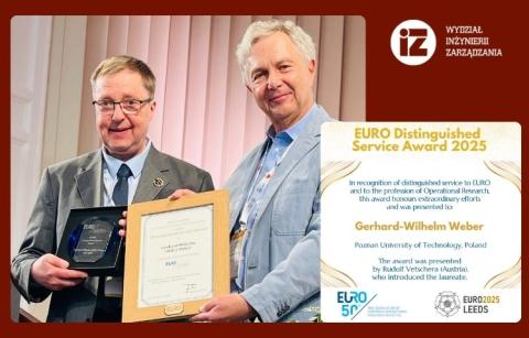 Dr hab. Gerhard-Wilhelm Weber, prof. PP został uhonorowany prestiżową nagrodą EURO Distinguished Service Award 2025