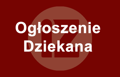 Ogłoszenie Dziekana WIZ