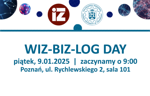 Plakat promujący WIZ-BIZ-LOG DAY 