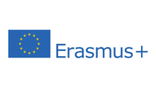 Logo Flaga Unii i napis Erasmus plus
