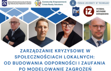 Plakat promujący szkolenie "Zarządzanie kryzysowe w społecznościach lokalnych""
