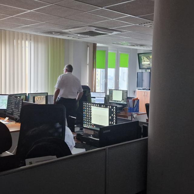 Zdjęcie na zewnątrz w zajezdni MPK
