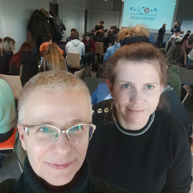 selfie pani prof. Grzybowskiej i p. dr Hoffa