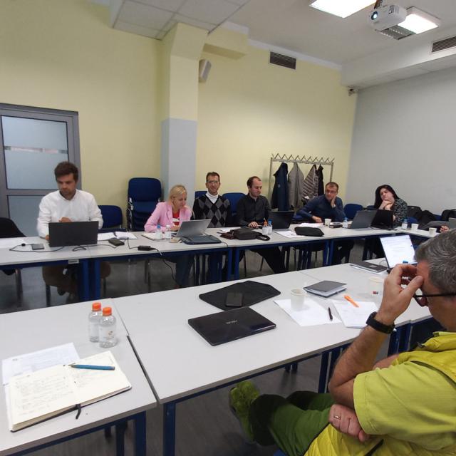 Zdjęcie ze spotkania testowego w ramach projektu BAS4SC na Wyższej Szkole Logistyki w Poznaniu